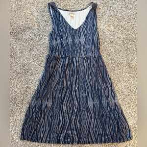 Lucky Brand Blue and White Patterned Dress